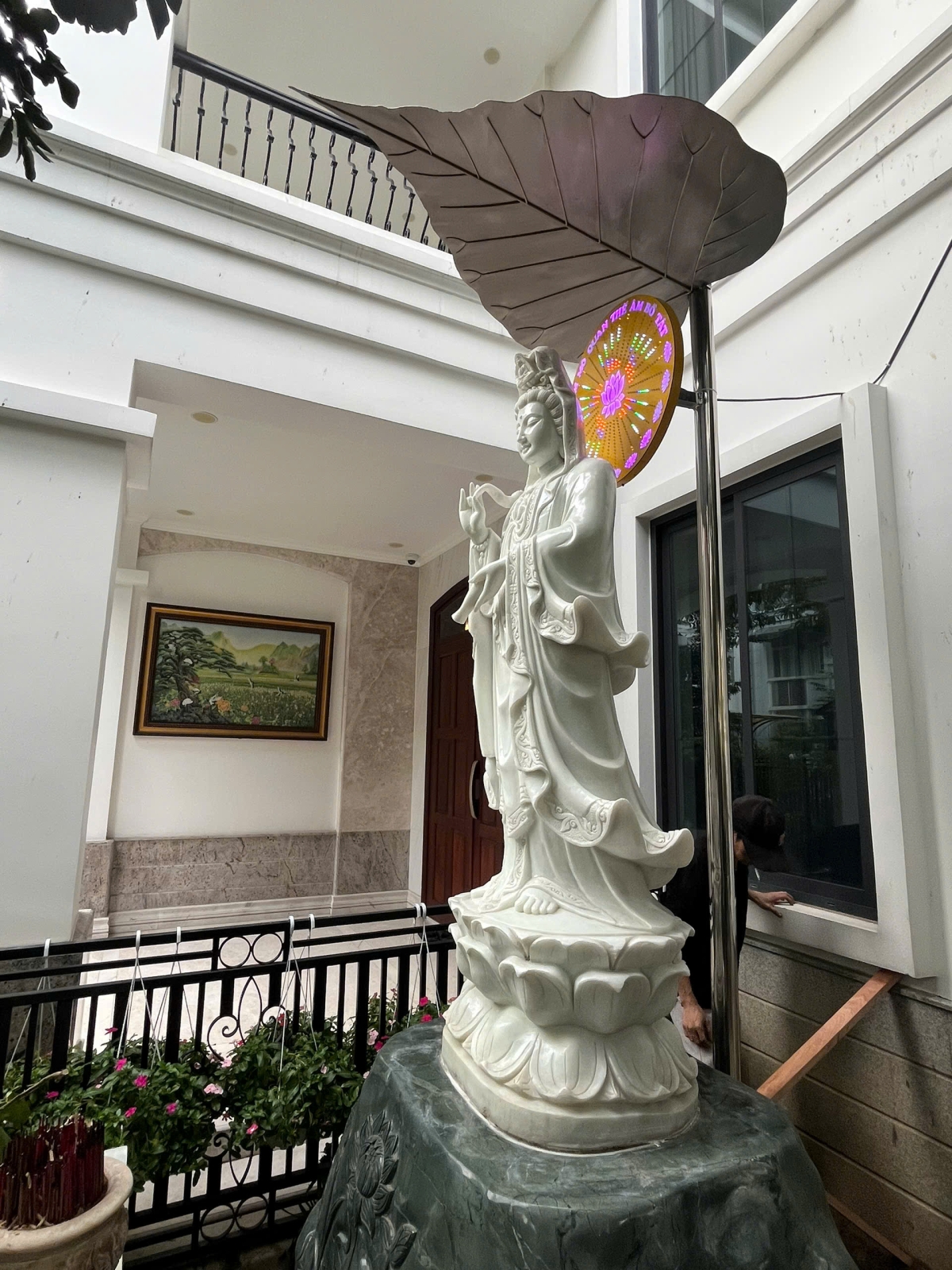 Lá Bồ Đề Inox Gân Lá Bằng Đồng Vàng