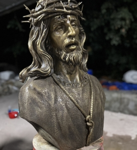 Chân Dung Chúa Cao 72 cm Bằng Đồng Vàng