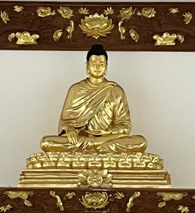 Tượng Đồng Đỏ Thích Ca Dát Vàng Cao 1 Mét