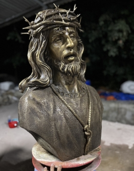 Chân Dung Chúa Cao 72 cm Bằng Đồng Vàng