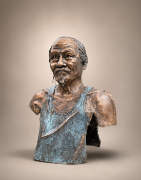 Chân Dung Đồng Đỏ Patina Hoạ Sĩ Bùi Ngọc Tư 