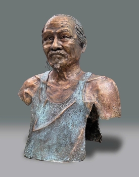 Chân Dung Đồng Đỏ Patina Hoạ Sĩ Bùi Ngọc Tư 