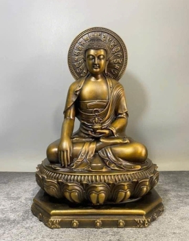 Tượng Bổn Sư Cao 30Cm Bằng Đồng Vàng