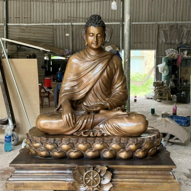 Địa chỉ uy tín thi công tượng Phật bằng đồng đẹp