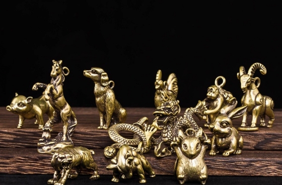 Bộ tượng đồng 12 con giáp phong thủy
