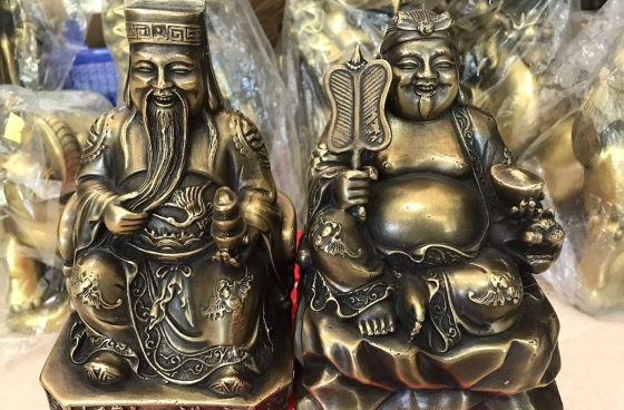 Tượng ông địa thần tài bằng đồng - Mang đến may mắn và phú quý